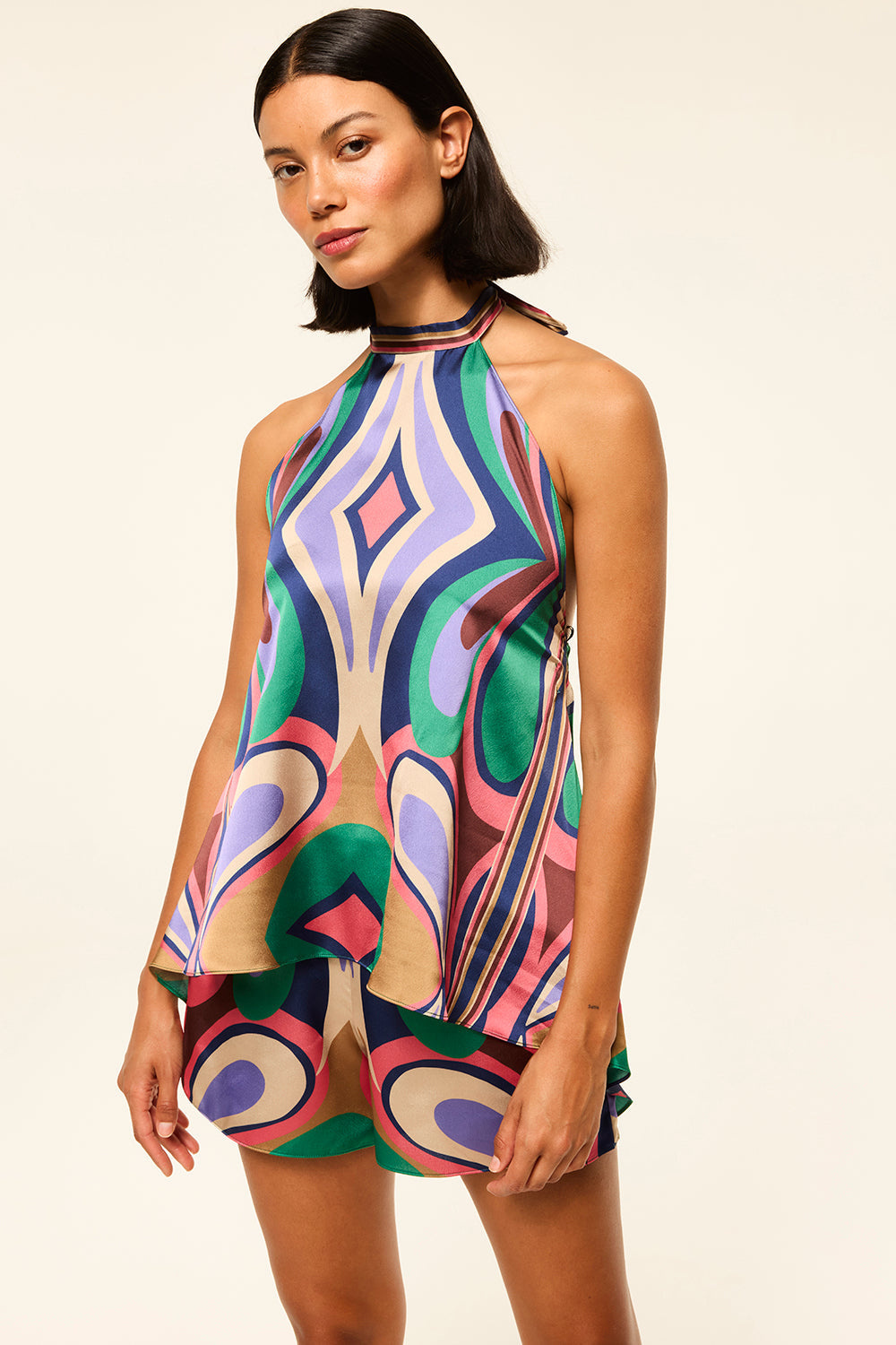 MISA Los Angeles - Elam Shorts - Butterfly Mirror Allover