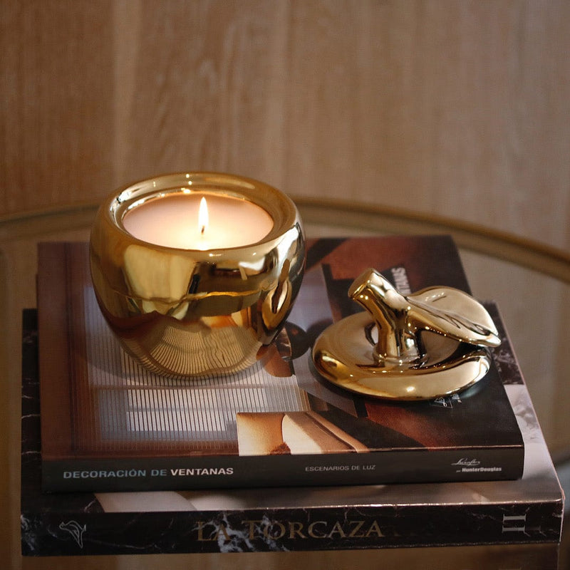 Gold Malus Apple Candle