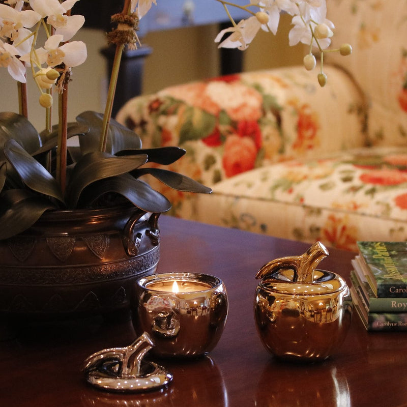 Silver Malus Apple Candle