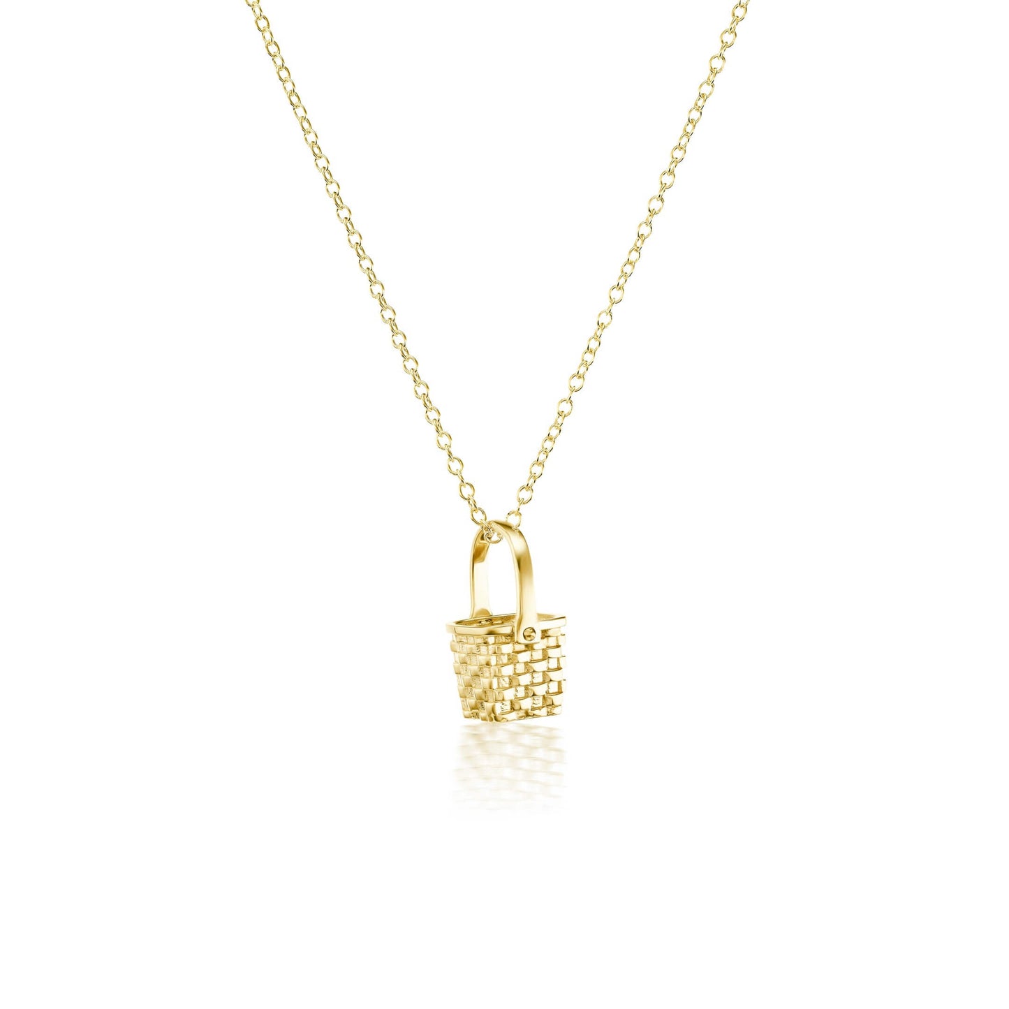Gold Basket Case Pendant