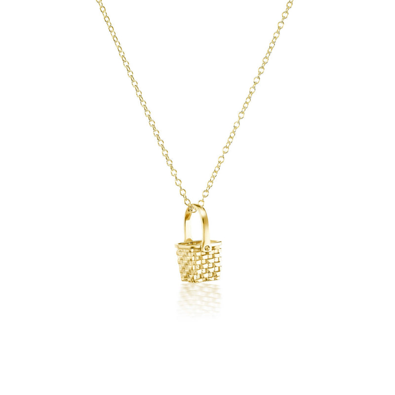 Gold Basket Case Pendant