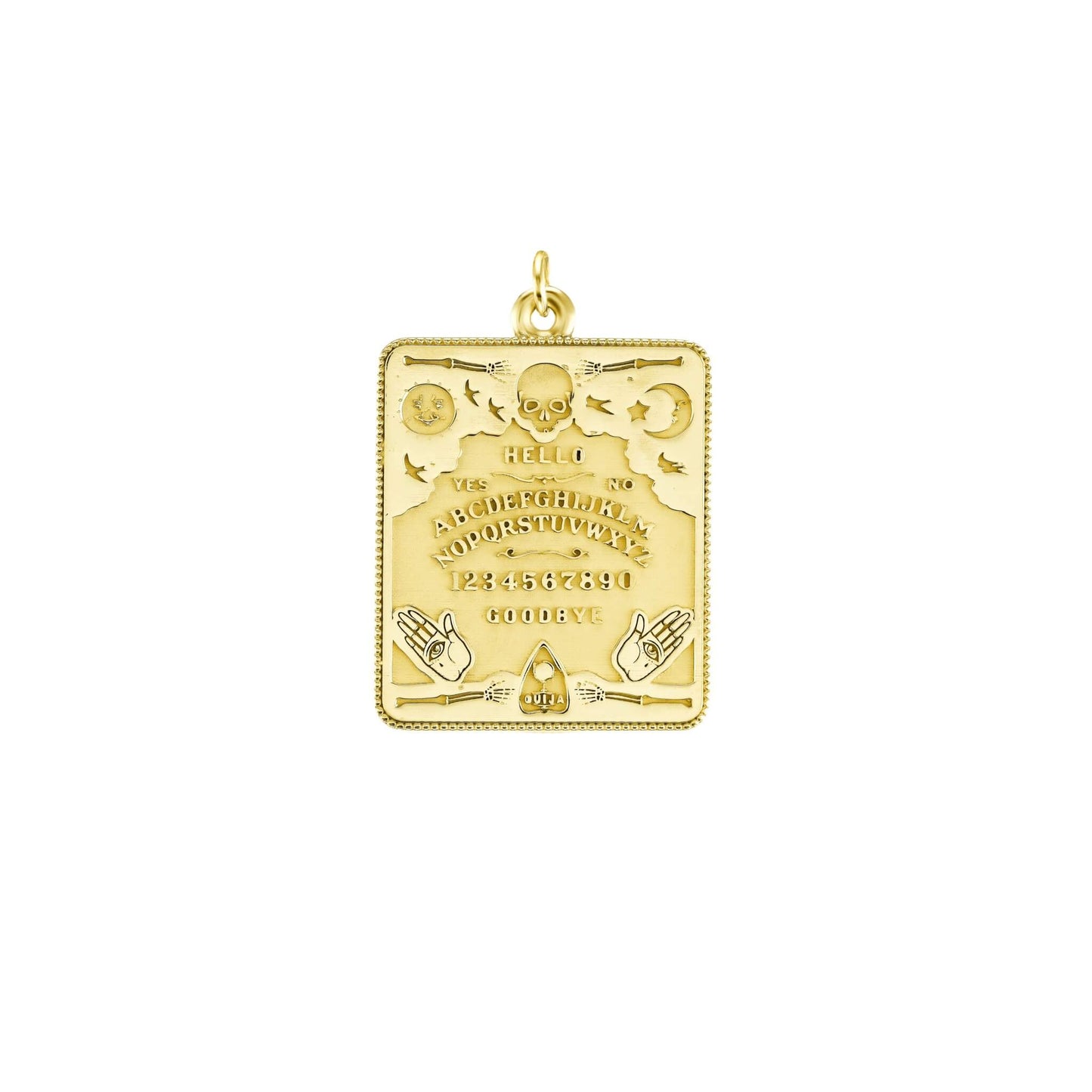 Gold Large Ouija Board Pendant