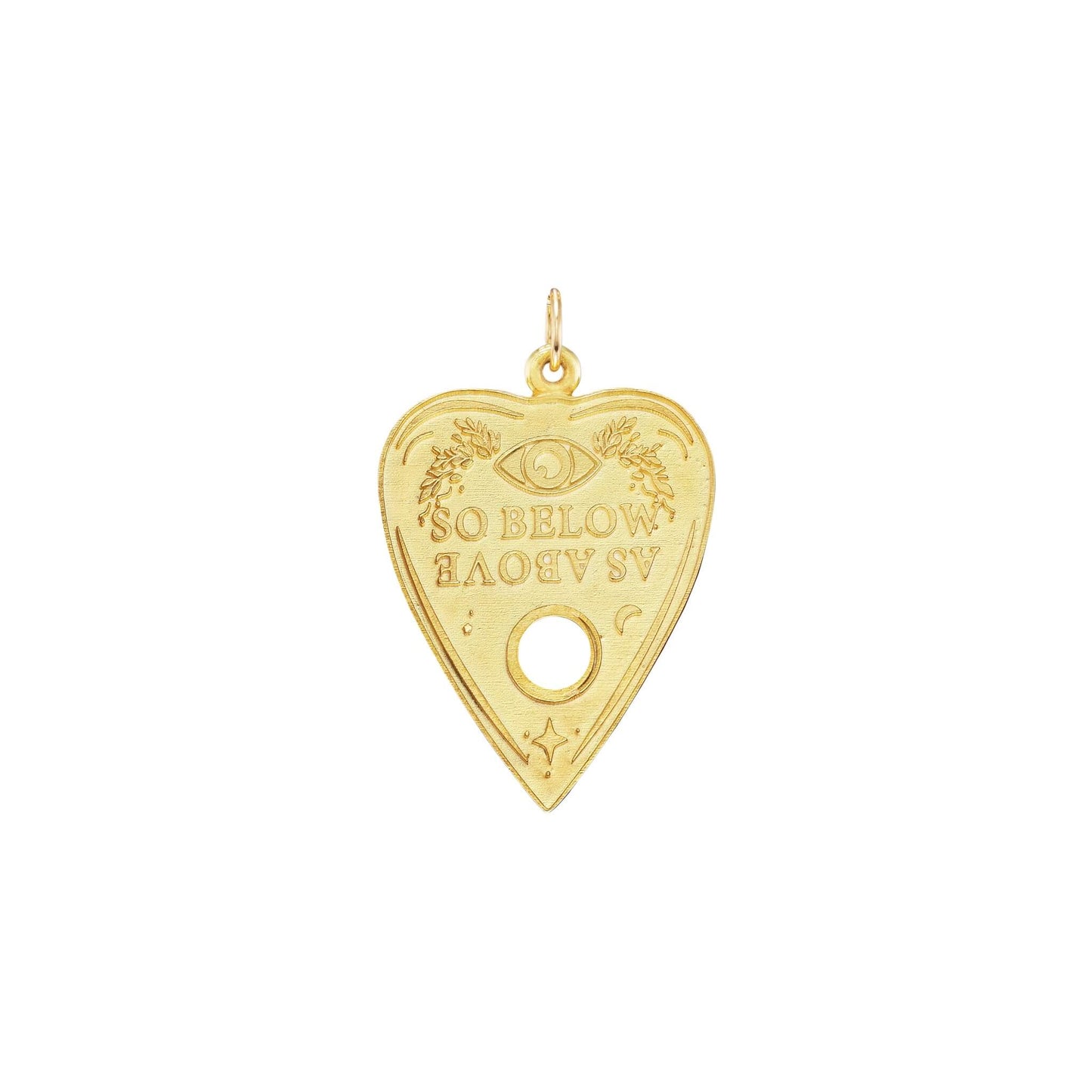 Gold Ouija Slider Pendant
