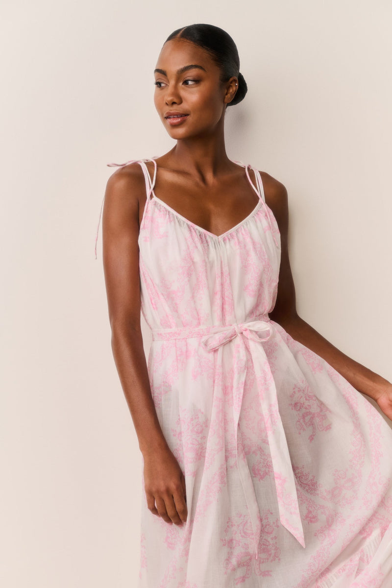 LoveShackFancy - Hale Cotton Toile Print Cover-Up Dress - Ivory Heirloom