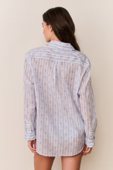 LoveShack Fancy - Hudley Floral Cotton Unisex Shirt - Denim Sky