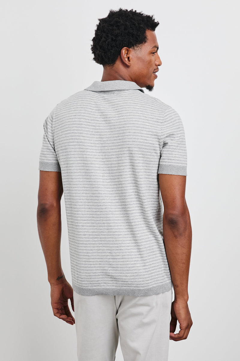 Rails - Hayden Polo Shirt - Heather Grey Stripe
