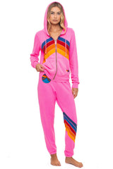 Aviator Nation - All Seasons Circle Chevron Sweatpants - Neon Pink