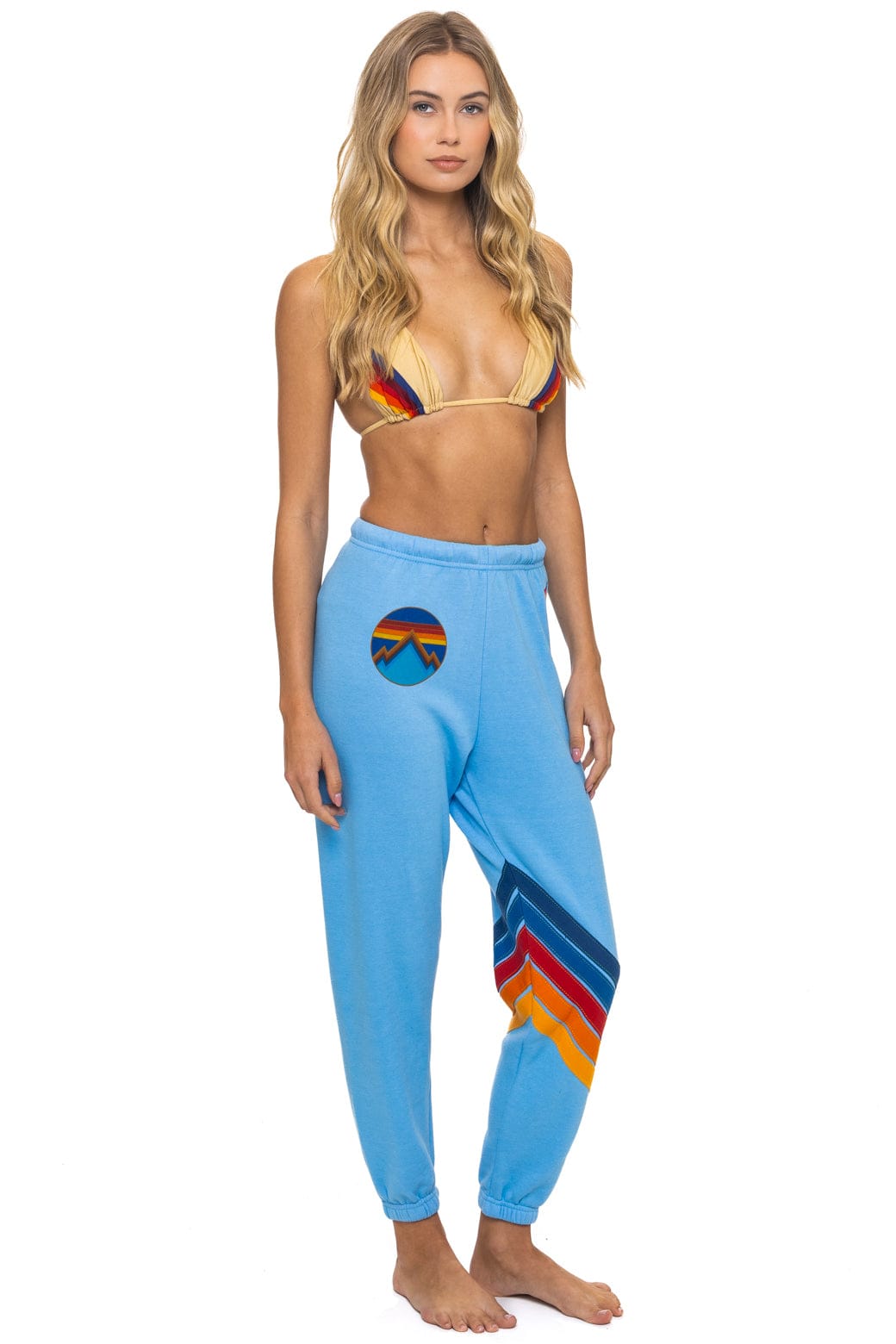 Aviator Nation - All Seasons Circle Chevron Sweatpants - Sky