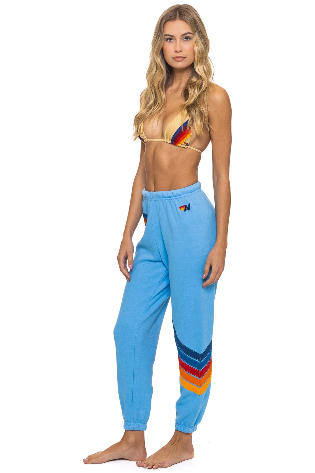 Aviator Nation - All Seasons Circle Chevron Sweatpants - Sky