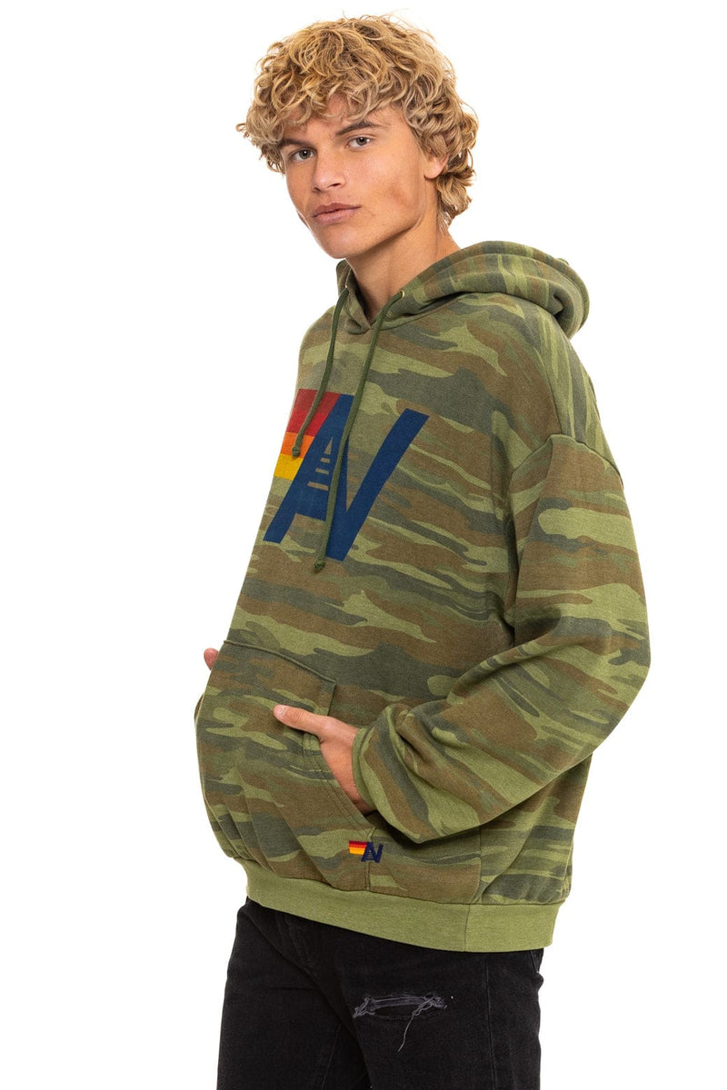 Logo Pullover Relaxed Hoodie in Camo