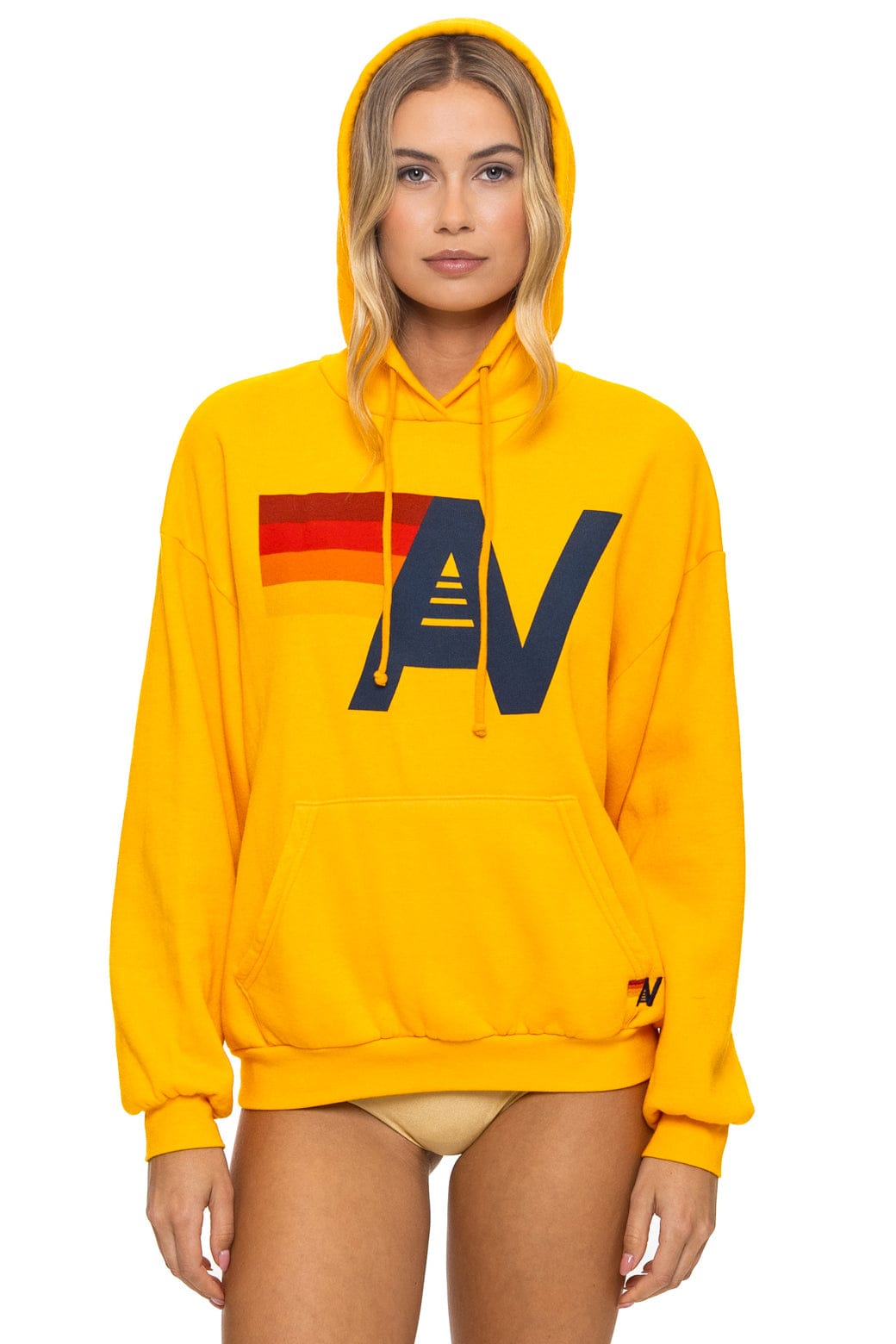 Aviator Nation - Logo Pullover Relaxed Hoodie - Gold