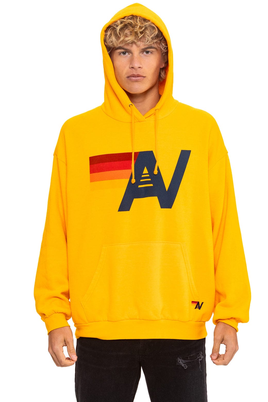 Aviator Nation - Logo Pullover Relaxed Hoodie - Gold