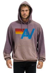 Aviator Nation - Vintage Logo Relaxed Pullover Hoodie - Faded Mocha