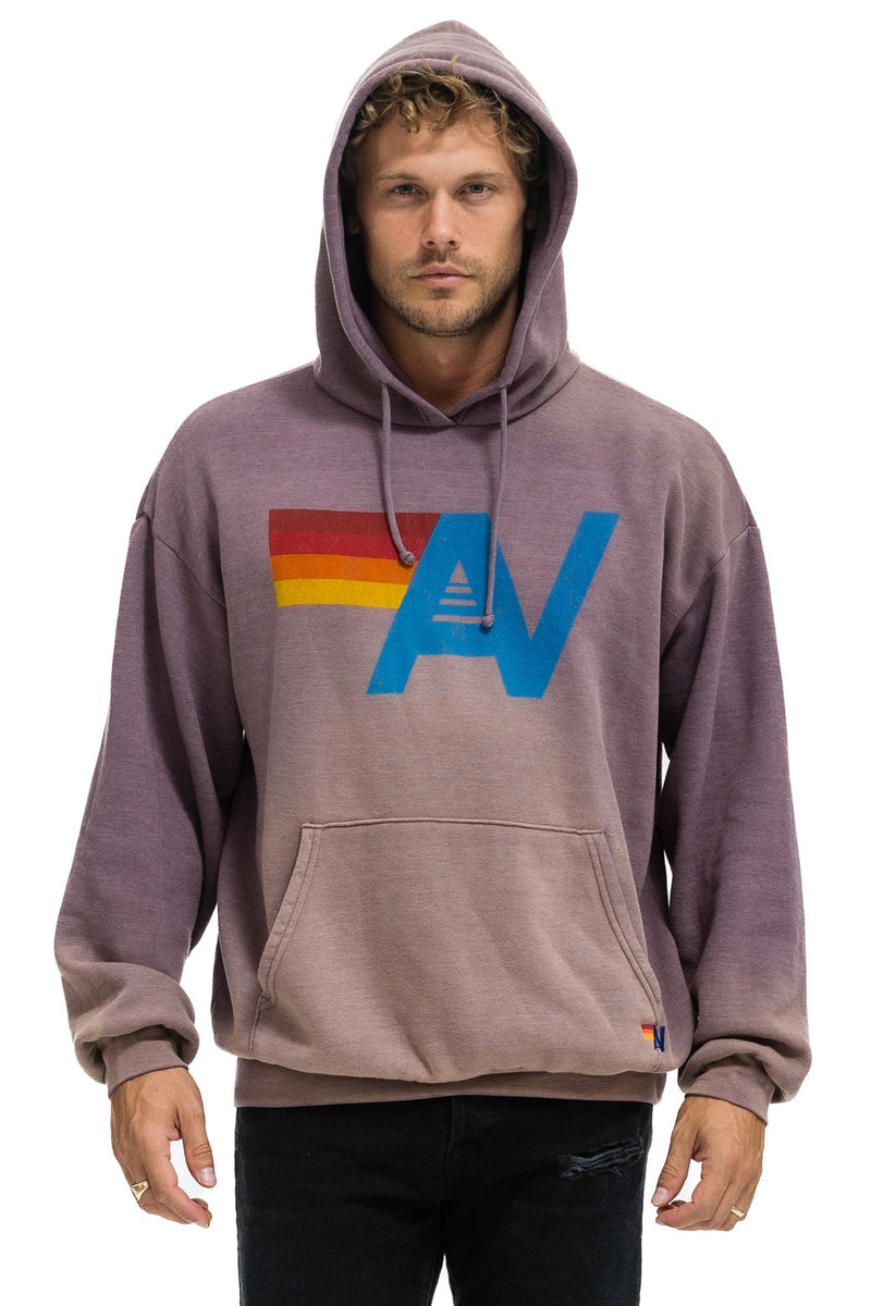 Aviator Nation - Vintage Logo Relaxed Pullover Hoodie - Faded Mocha