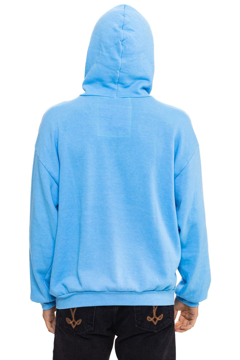 Aviator Nation - Mountain Stitch Chevron Pullover Hoodie Relaxed - Sky
