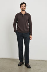 Rails - Herrington Sweater - Brown Herringbone Melange