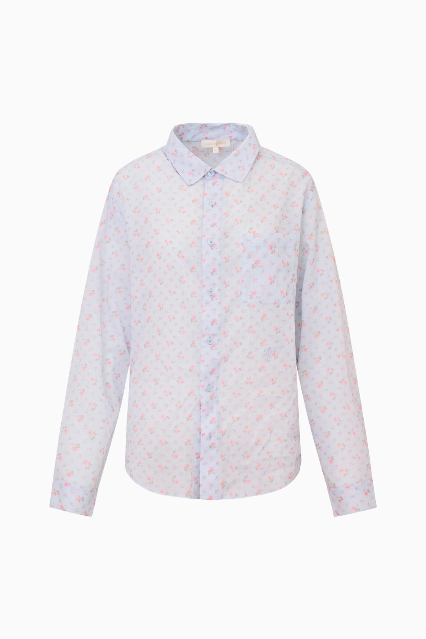LoveShackFancy - Hudley Floral Cotton Unisex Shirt - Chapparal Blue