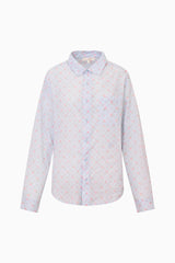 LoveShackFancy - Hudley Floral Cotton Unisex Shirt - Chapparal Blue