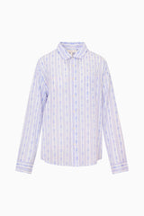 LoveShack Fancy - Hudley Floral Cotton Unisex Shirt - Denim Sky