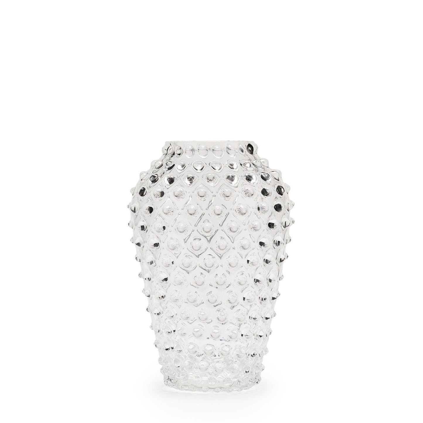 Hobnail Vase - Barrel - Clear Quartz