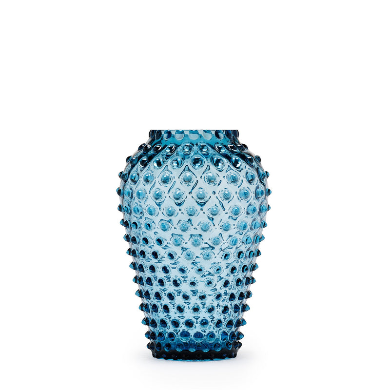 Hobnail Vase - Barrel - Midnight Blue
