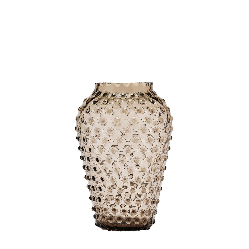 Hobnail Vase - Barrel - Smoky Amaro