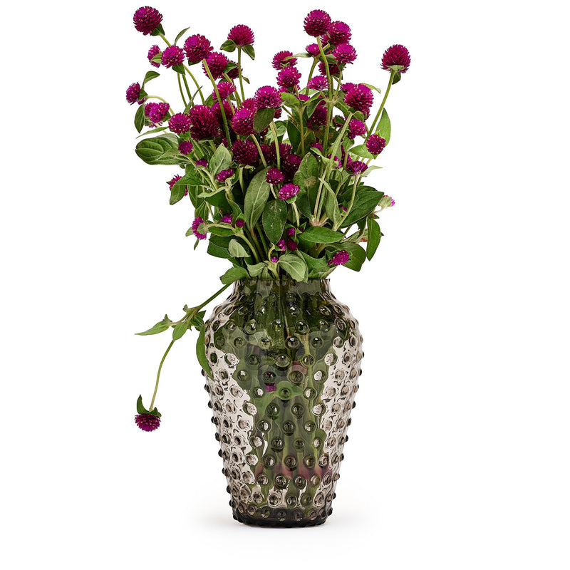 Hobnail Vase - Barrel - Smoky Amaro