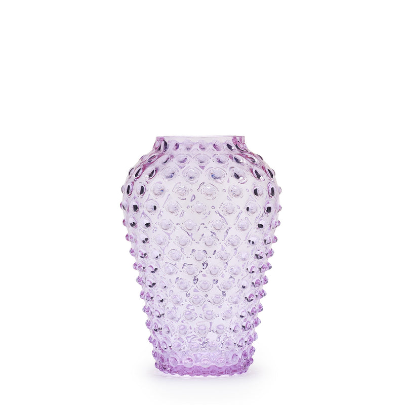 Hobnail Vase - Barrel - Lilac