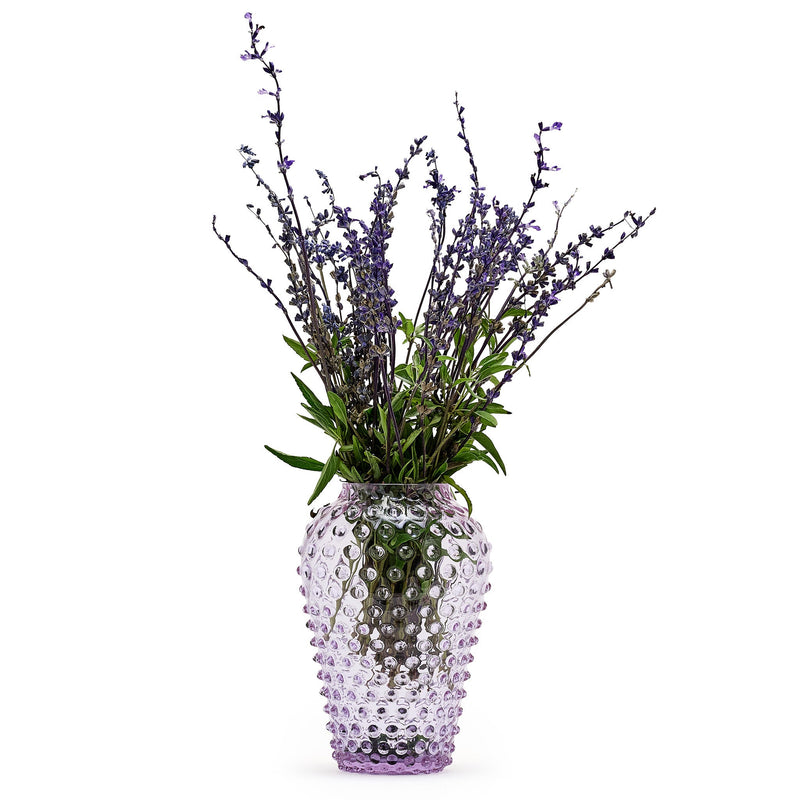 Hobnail Vase - Barrel - Lilac