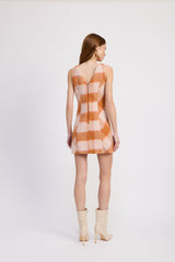 En Saison - Elizabeth Mini Dress - Orange Plaid