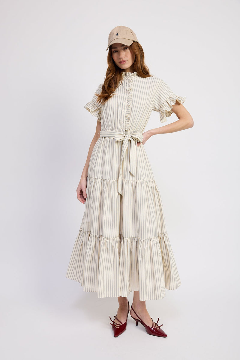 En Saison - Azra Maxi Dress - Ivory Navy