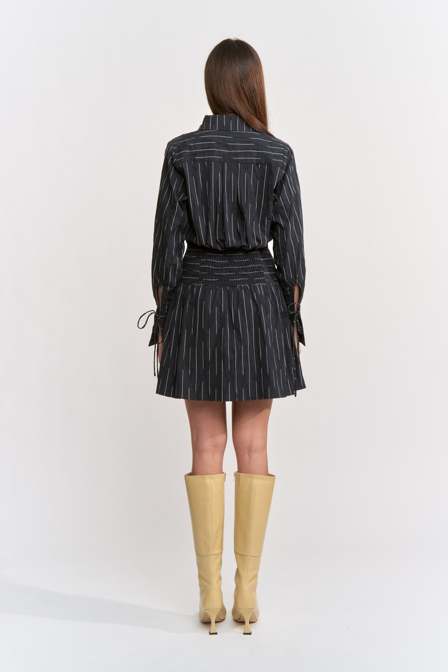 En Saison - Tricia Mini Shirt Dress - Black Ivory