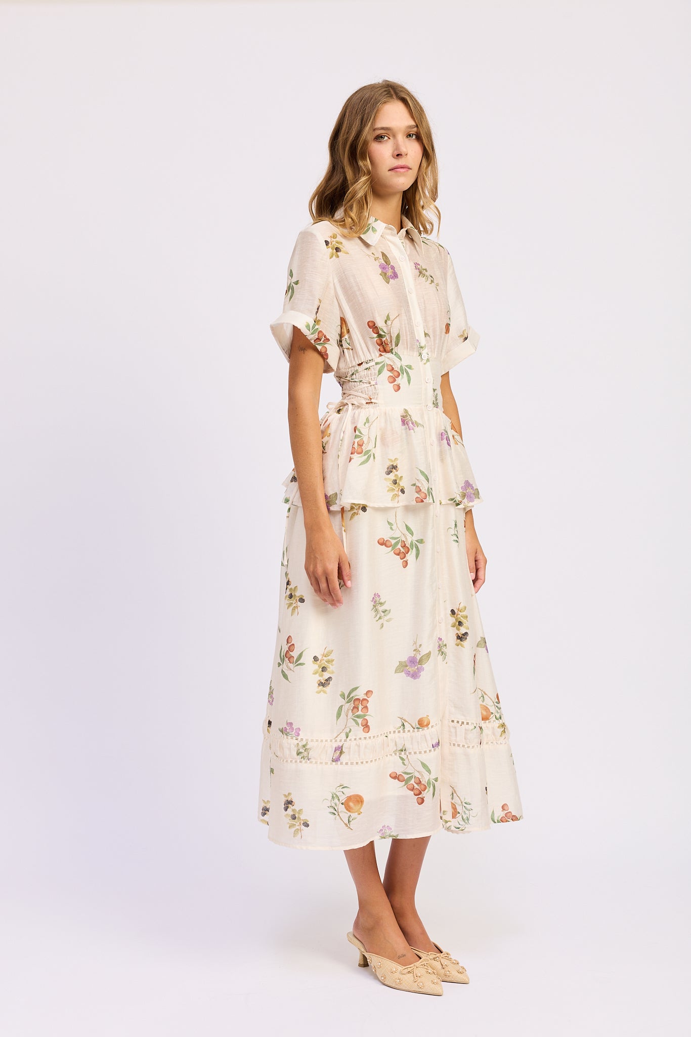 En Saison - Tusla Midi Dress - Ivory Multi