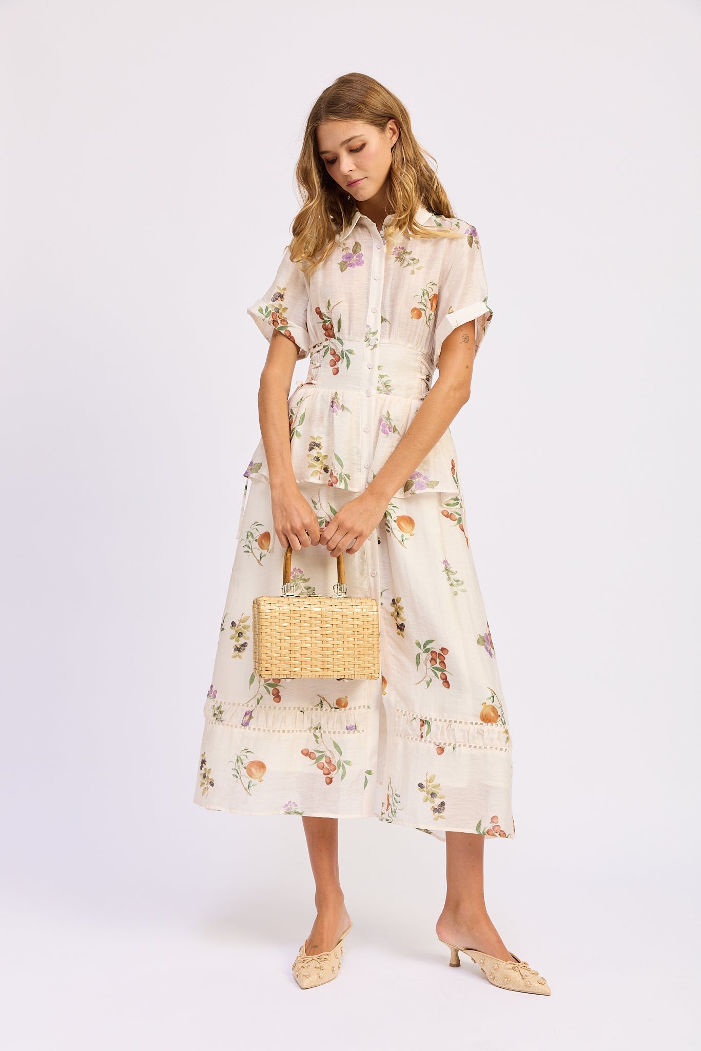 En Saison - Tusla Midi Dress - Ivory Multi