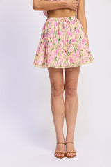 En Saison - Arya Mini Skirt - Cantaloupe Pink