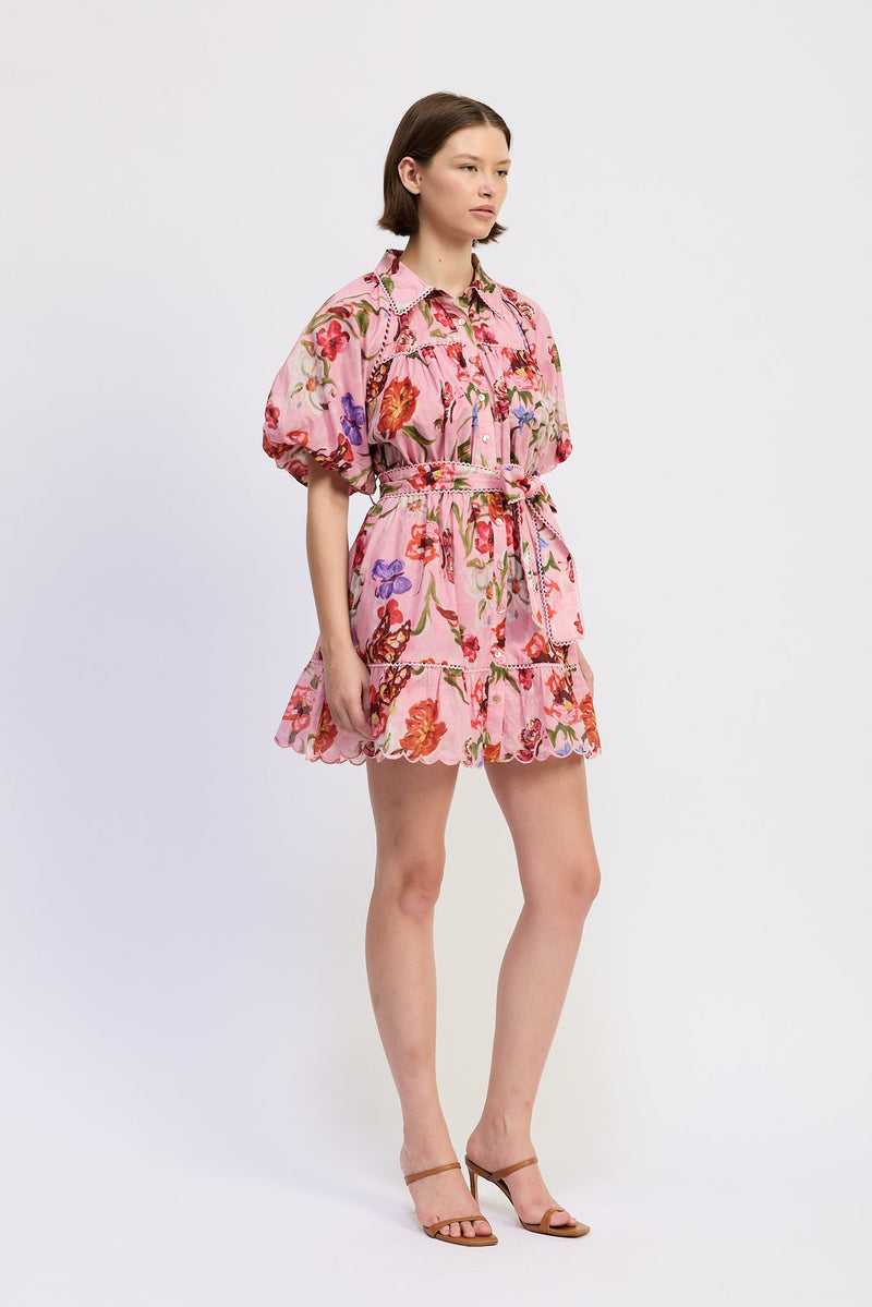 En Saison - Celeste Mini Dress - Pink Red Olive