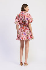 En Saison - Celeste Mini Dress - Pink Red Olive