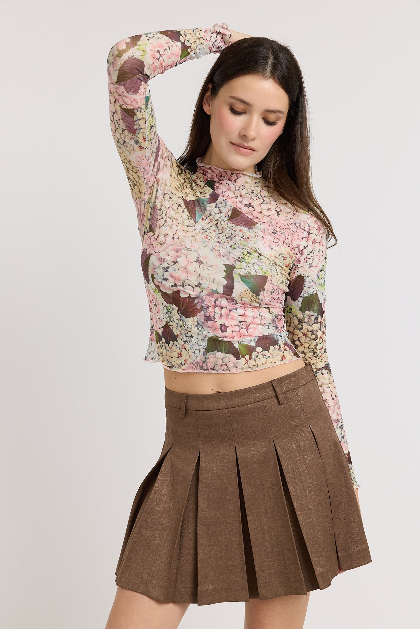 En Saison - Kelsey Mesh Top - Blush Multi