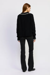 En Saison - Piper Knit Cardigan - Black White