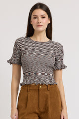 En Saison - Lila Top - Brown Multi