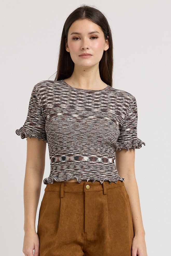 En Saison - Lila Top - Brown Multi