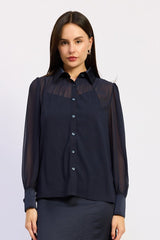 En Saison - Gia Blouse Top - Navy