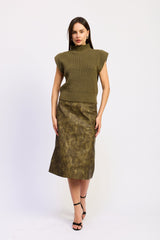 En Saison - Margot Sweater Vest - Olive