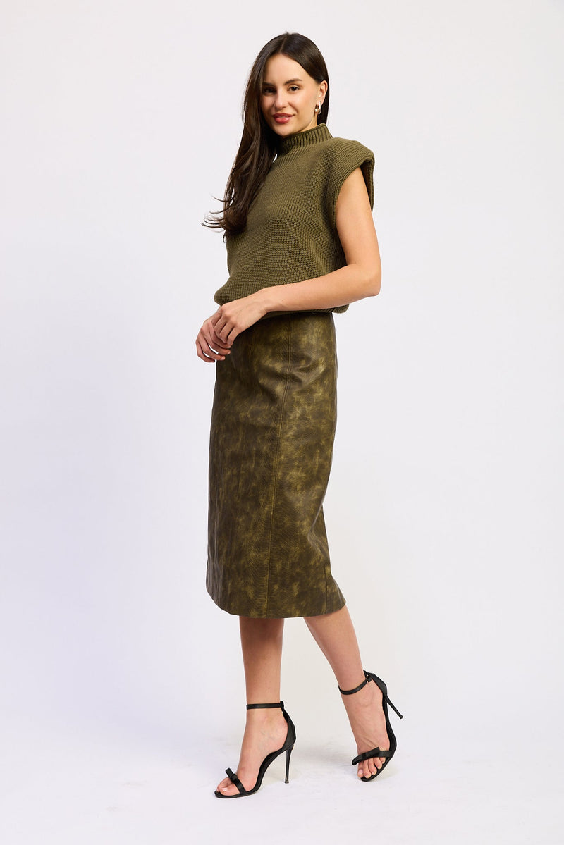 En Saison - Margot Sweater Vest - Olive