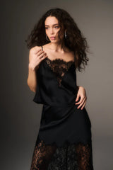 LoveShackFancy - Constantina Top - Black