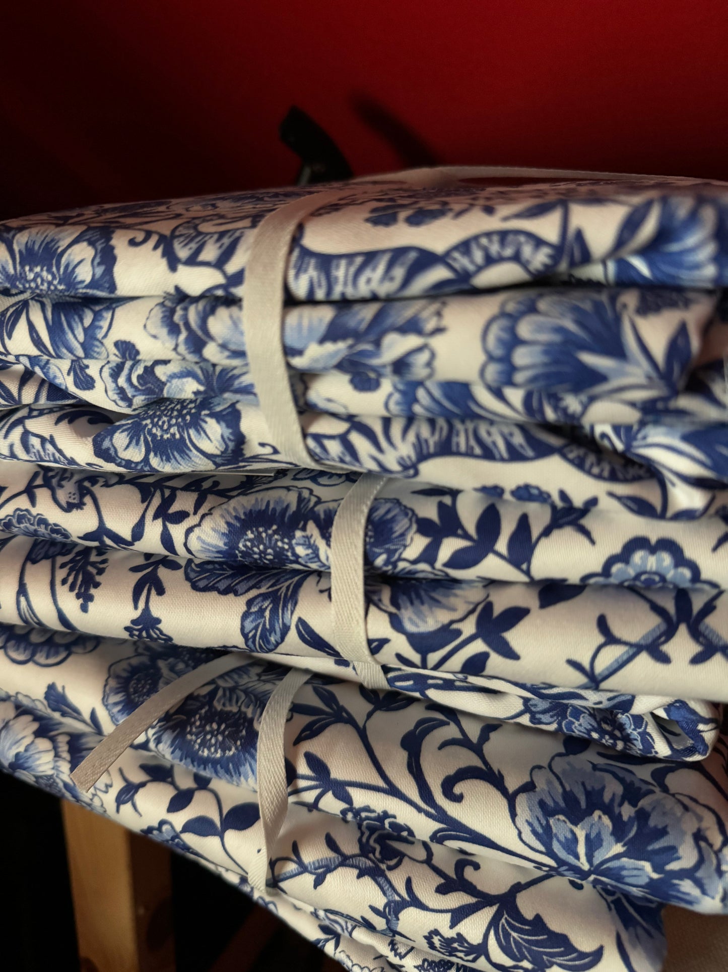 Roomy Leather Mahjong Tile Bag, CHINOISERIE BLEU