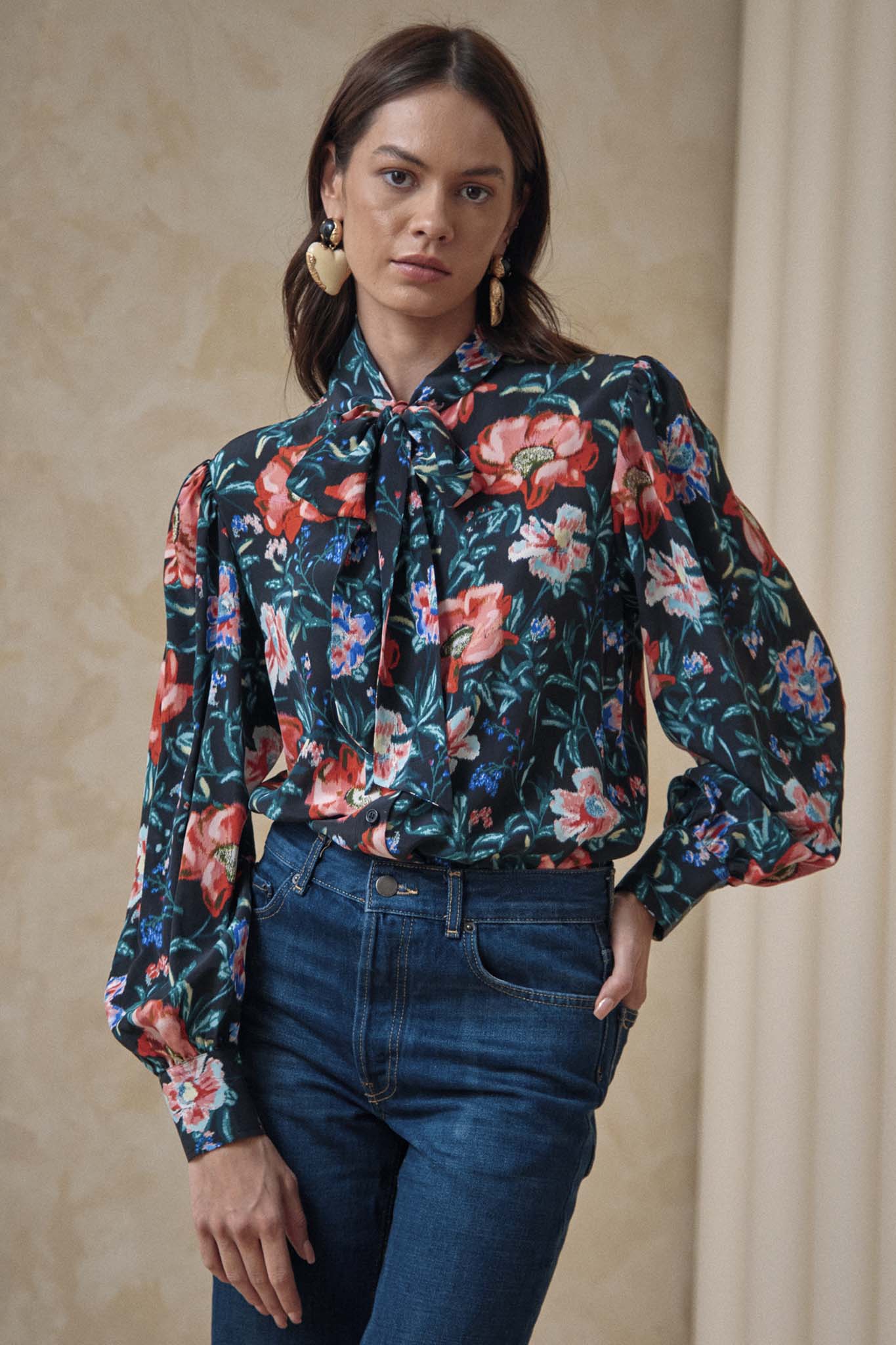 Finley Blouse, Holiday Floral