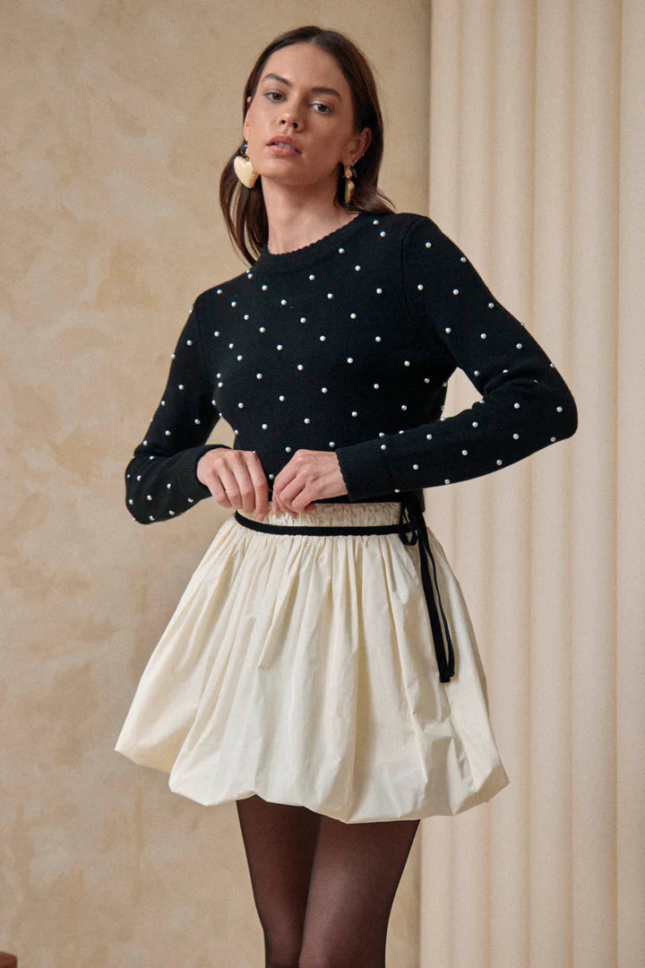 Deveraux Sweater, Pearl Embellished