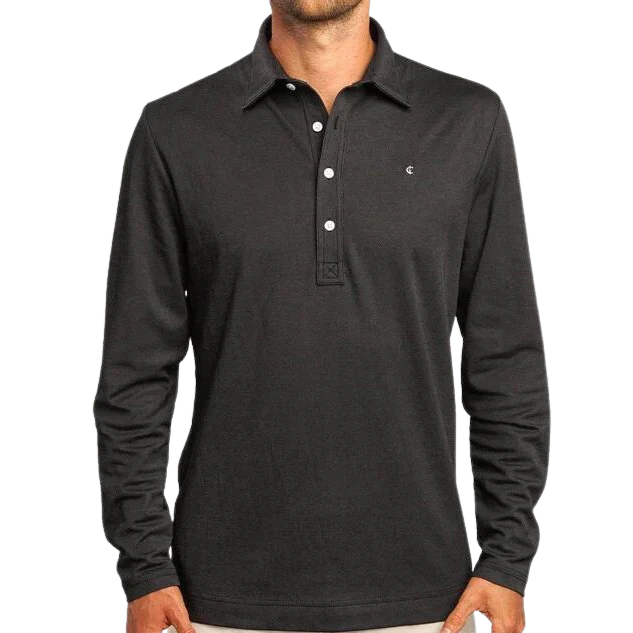 Load image into Gallery viewer, Long Sleeve Range Polo, Black
