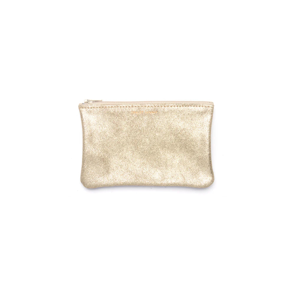 Small Zip Pouch, Sparkle Champagne